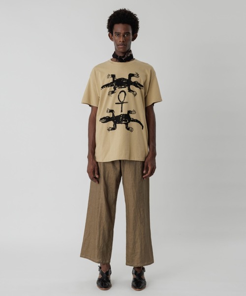SASQUATCHfabrix.（サスクワァッチファブリックス）の「“CROCODILE” T-SHIRT（Tシャツ/カットソー・メンズ・ホワイト/ベージュ・M/L）」の5枚目の写真