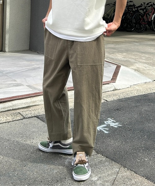 CPCM(シーピーシーエム)の「綿麻ベイカーイージーパンツ(デニムパンツ・メンズ・インディゴブルー/ブラック/カーキ/アイボリー/ブラック系その他・MEDIUM/LARGE)」の19枚目の写真
