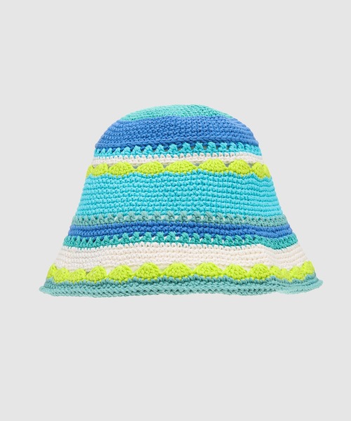 GANNI(ガニー)の「Cotton Crochet Bucket Hat(ハット・レディース・ブルー・XS/S/M/L)」の2枚目の写真