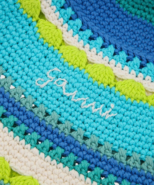 GANNI(ガニー)の「Cotton Crochet Bucket Hat(ハット・レディース・ブルー・XS/S/M/L)」の3枚目の写真