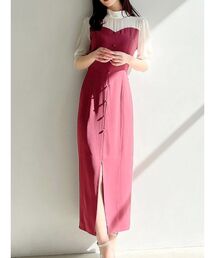 シアードッキングシャツワンピース