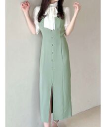 シアードッキングシャツワンピース