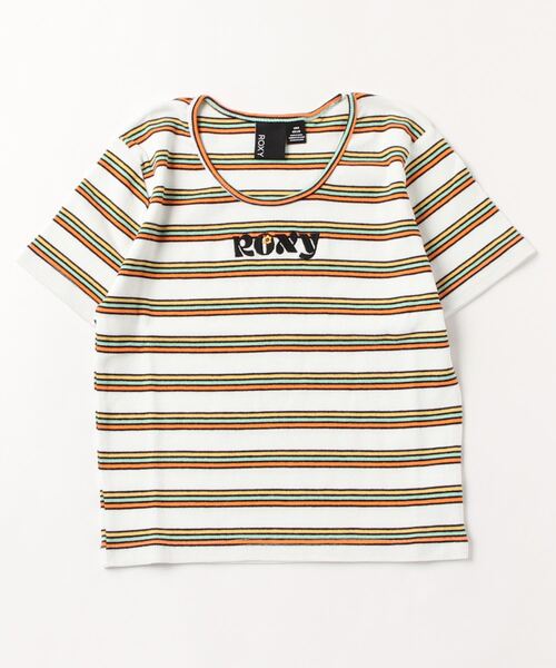 ROXY(ロキシー)の「ROXY/ロキシー Tシャツ RST232602T(Tシャツ/カットソー・レディース・ブラック/ホワイト×グリーン/ホワイト系その他/オフホワイト/ミント・L/M)」の1枚目の写真