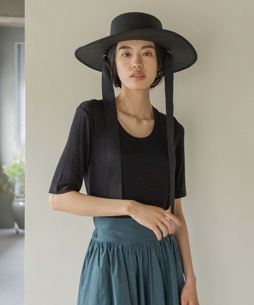 eL（エル）の「【eL】Piping Hat/905707（ハット・レディース・ブラック/ベージュ・FREE）」の3枚目の写真