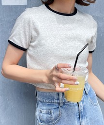 Chillfar | テレコショート丈リンガーTEE(Tシャツ/カットソー)