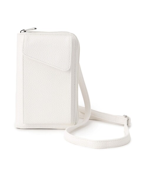 SHOO・LA・RUE（シューラルー）の「◆ポケット付きお財布ショルダーバッグ（ショルダーバッグ・レディース・オフホワイト/ガンメタ/ブラック/ダークグリーン・00）」の2枚目の写真