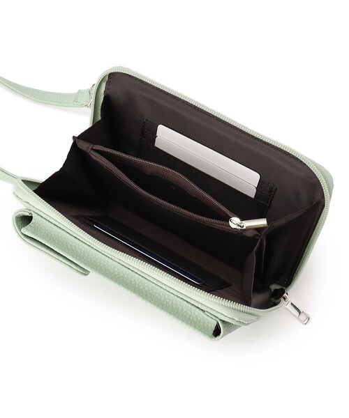 SHOO・LA・RUE（シューラルー）の「◆ポケット付きお財布ショルダーバッグ（ショルダーバッグ・レディース・オフホワイト/ガンメタ/ブラック/ダークグリーン・00）」の14枚目の写真