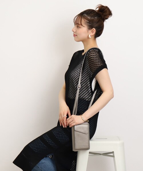 SHOO・LA・RUE（シューラルー）の「◆ポケット付きお財布ショルダーバッグ（ショルダーバッグ・レディース・オフホワイト/ガンメタ/ブラック/ダークグリーン・00）」の18枚目の写真