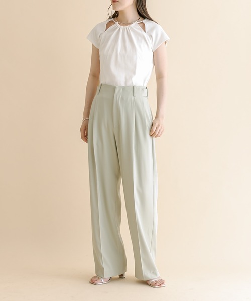 mline（エムライン）の「[mline]アメスリデザインカットソー（Tシャツ/カットソー・レディース・オリーブ/ピンク/ブラック/オフホワイト・FREE）」の17枚目の写真