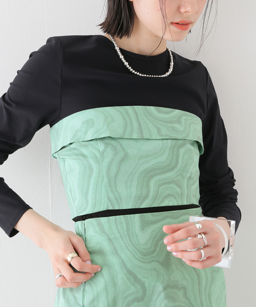 HOLZWEILER(ホルツワイラー)の「【HOLZWEILER/ホルツウェイラー】NINA PRINT CORSET:ブラウス(シャツ/ブラウス・レディース・グリーン・X-SMALL)」の6枚目の写真