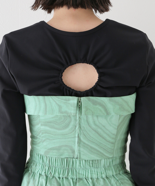 HOLZWEILER(ホルツワイラー)の「【HOLZWEILER/ホルツウェイラー】NINA PRINT CORSET:ブラウス(シャツ/ブラウス・レディース・グリーン・X-SMALL)」の2枚目の写真