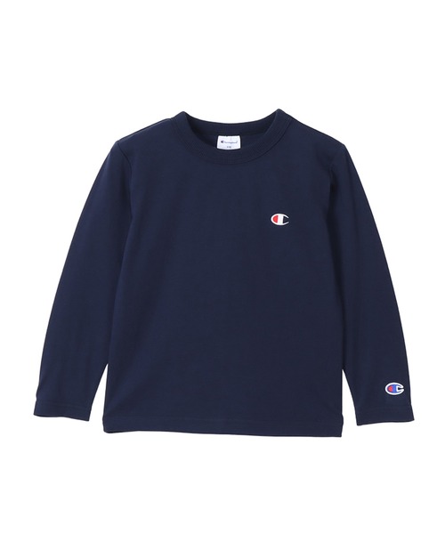 Champion（チャンピオン）の「Champion/チャンピオン　LONG SLEEVE T-SHIRT（Tシャツ/カットソー・キッズ・ネイビー/ブラック/オフホワイト/グレー/オートミール・160/120/130/140/150）」の5枚目の写真