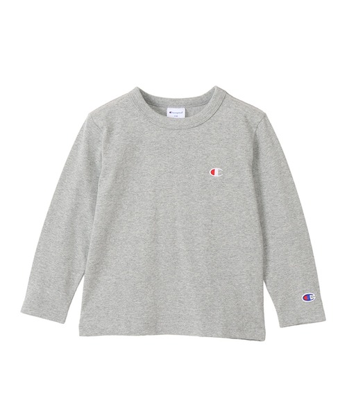 Champion（チャンピオン）の「Champion/チャンピオン　LONG SLEEVE T-SHIRT（Tシャツ/カットソー・キッズ・ネイビー/ブラック/オフホワイト/グレー/オートミール・160/120/130/140/150）」の3枚目の写真