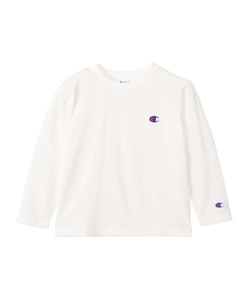 Champion（チャンピオン）の「Champion/チャンピオン　LONG SLEEVE T-SHIRT（Tシャツ/カットソー・キッズ・ネイビー/ブラック/オフホワイト/グレー/オートミール・160/120/130/140/150）」の2枚目の写真