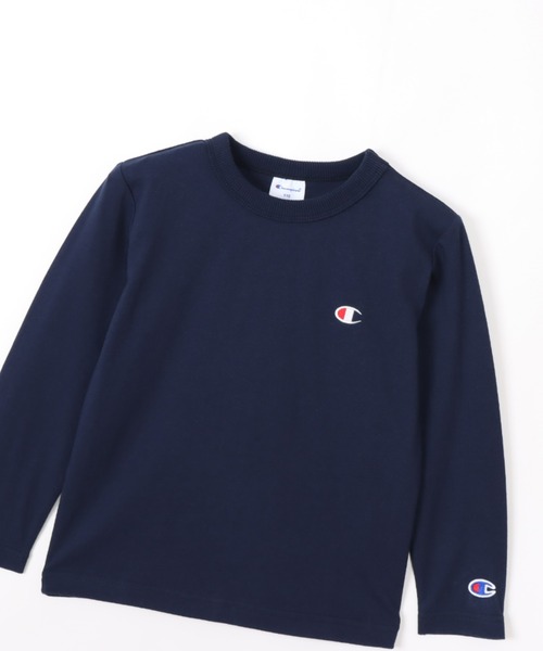 Champion（チャンピオン）の「Champion/チャンピオン　LONG SLEEVE T-SHIRT（Tシャツ/カットソー・キッズ・ネイビー/ブラック/オフホワイト/グレー/オートミール・160/120/130/140/150）」の13枚目の写真