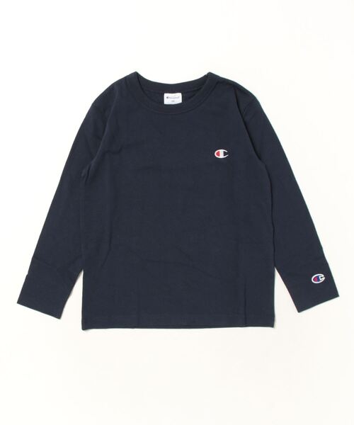 Champion（チャンピオン）の「Champion/チャンピオン　LONG SLEEVE T-SHIRT（Tシャツ/カットソー・キッズ・ネイビー/ブラック/オフホワイト/グレー/オートミール・160/120/130/140/150）」の7枚目の写真