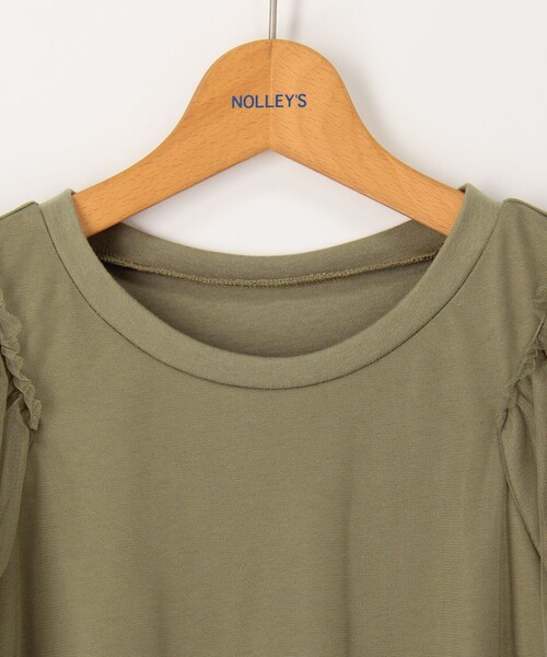 NOLLEY’S（ノーリーズ）の「◇【WEB限定】チュールＴシャツ（Tシャツ/カットソー・レディース・オリーブ/ブラック/オフホワイト・FREE）」の8枚目の写真
