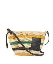 LOEWE（ロエベ）の「ポシェット（ストライプラフィア＆カーフ）（ショルダーバッグ・レディース）」