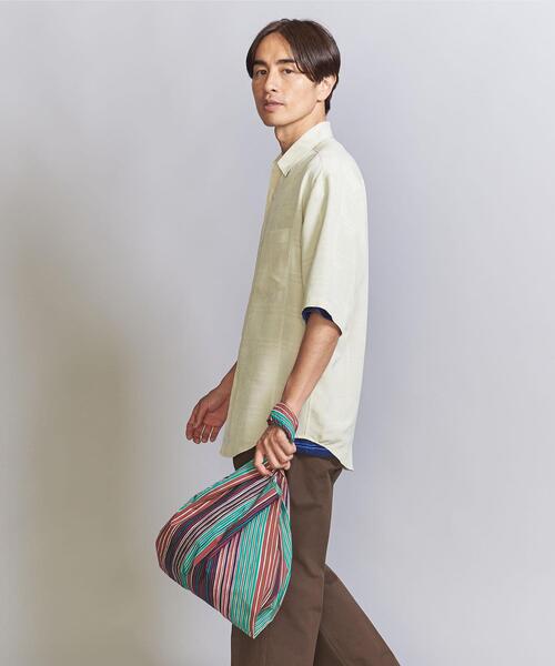 BEAUTY&YOUTH UNITED ARROWS(ビューティーアンドユースユナイテッドアローズ)の「ロンシャン マルストライプ バッグ(トートバッグ・メンズ・ブラウン/ネイビー・FREE)」の1枚目の写真