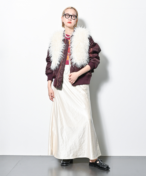 CITYSHOP（シティーショップ）の「SATIN WAX スカート（スカート