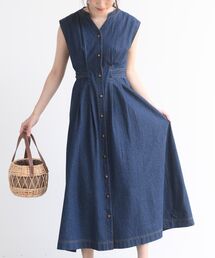 rps | ベルト付きデニムノースリーブワンピース(ワンピース)