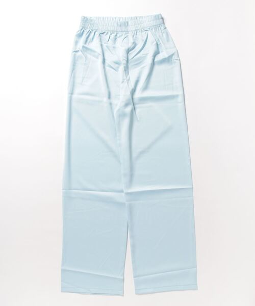 aimoha（アイモハ）の「リラクス　ワイドレッグ サテンパンツ（スウェットパンツ・レディース・ピンク/ホワイト/ブラック/グレー/グリーン/ブルー・LARGE/SMALL/MEDIUM/X-LARGE）」の12枚目の写真