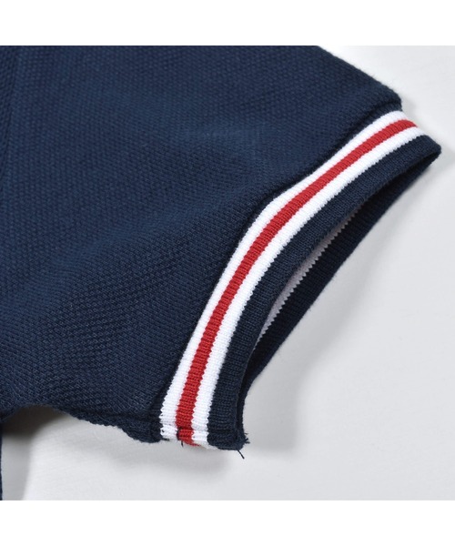 BeBe（ベベ）の「BeBe/【お揃い】ライン入りポロシャツ(90~150cm)（ポロシャツ・キッズ・ネイビー・150/100/140/120/130/110/90）」の3枚目の写真