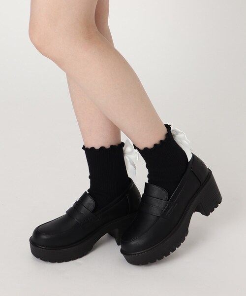 cs T&P(シーエスティーアンドピー)の「厚底ローファーパンプス(パンプス・レディース・ブラック/ブラック系1・S/M/L/LL)」の5枚目の写真