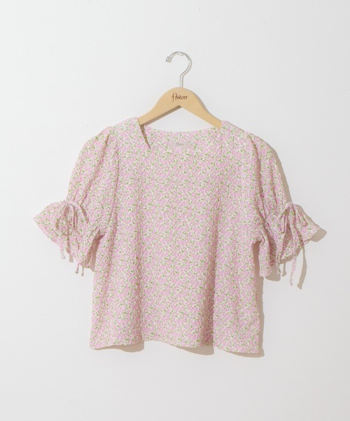 flower（フラワー）の「フレアブルームハーフブラウス（シャツ/ブラウス・レディース・ホワイト/ピンク・FREE）」の13枚目の写真