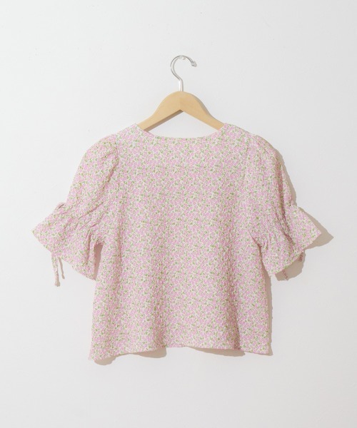 flower（フラワー）の「フレアブルームハーフブラウス（シャツ/ブラウス・レディース・ホワイト/ピンク・FREE）」の8枚目の写真