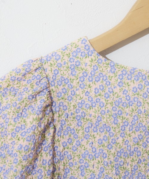 flower（フラワー）の「フレアブルームハーフブラウス（シャツ/ブラウス・レディース・ホワイト/ピンク・FREE）」の4枚目の写真