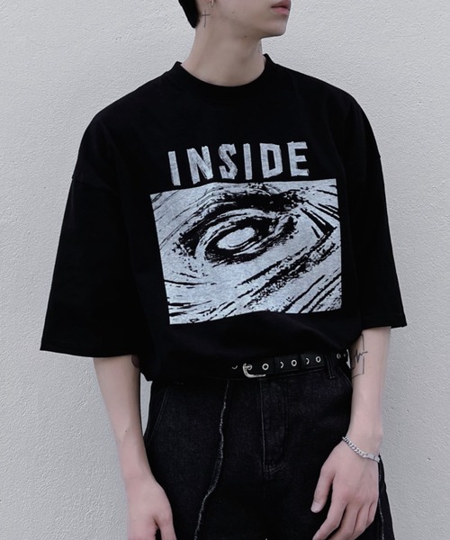 Figments（フィグメンツ）の「INSIDEビッグTシャツ（Tシャツ/カットソー・レディース・ブラック/ホワイト・FREE）」の2枚目の写真
