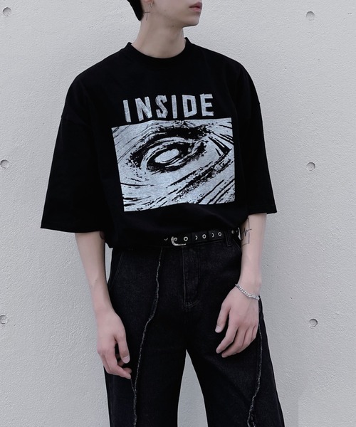 Figments（フィグメンツ）の「INSIDEビッグTシャツ（Tシャツ/カットソー・レディース・ブラック/ホワイト・FREE）」の4枚目の写真