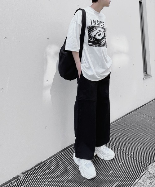 Figments（フィグメンツ）の「INSIDEビッグTシャツ（Tシャツ/カットソー・レディース・ブラック/ホワイト・FREE）」の8枚目の写真