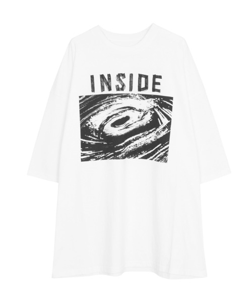 Figments（フィグメンツ）の「INSIDEビッグTシャツ（Tシャツ/カットソー・レディース・ブラック/ホワイト・FREE）」の14枚目の写真