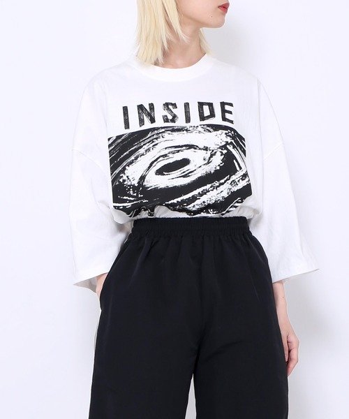 Figments（フィグメンツ）の「INSIDEビッグTシャツ（Tシャツ/カットソー・レディース・ブラック/ホワイト・FREE）」の10枚目の写真