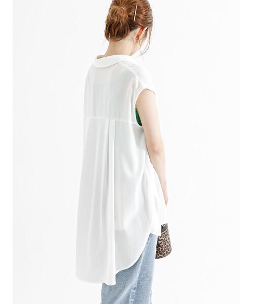 Te chichi（テチチ）の「ジャカード楊柳ノースリチュニックシャツ（シャツ/ブラウス・レディース・ベージュ/イエロー/オフホワイト・F）」の10枚目の写真