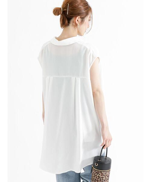 Te chichi（テチチ）の「ジャカード楊柳ノースリチュニックシャツ（シャツ/ブラウス・レディース・ベージュ/イエロー/オフホワイト・F）」の11枚目の写真