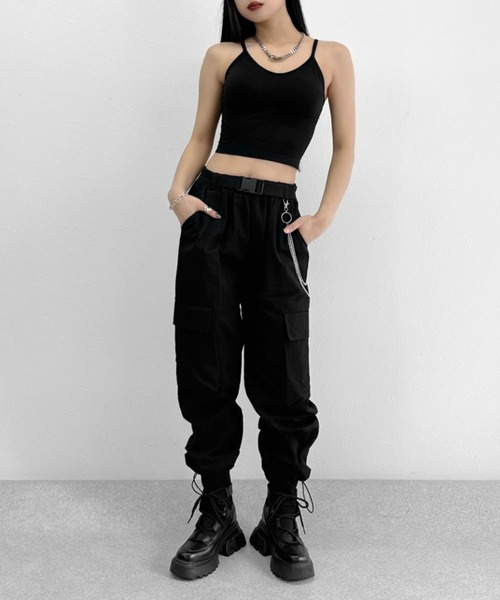 LVEU.(ラブユ.)の「Back lace-up design bra top / バックレースアップデザインブラトップ(キャミソール・レディース・ブラック・FREE)」の6枚目の写真