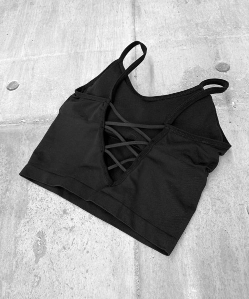 LVEU.(ラブユ.)の「Back lace-up design bra top / バックレースアップデザインブラトップ(キャミソール・レディース・ブラック・FREE)」の9枚目の写真