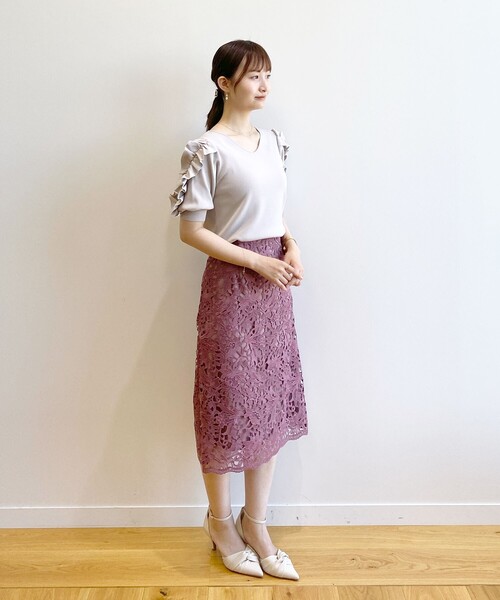 index（インデックス）の「◆【低反発クッション/6.5cmヒール】ツイストデザインストラップパンプス（パンプス・レディース・ブラック/ライトグリーン/オフホワイト・02/03）」の6枚目の写真