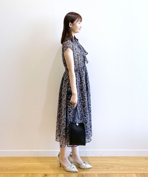 index（インデックス）の「◆【低反発クッション/6.5cmヒール】ツイストデザインストラップパンプス（パンプス・レディース・ブラック/ライトグリーン/オフホワイト・02/03）」の8枚目の写真