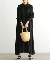 No one knows（ノーワンノーズ）の「涼し気 楊柳 秋色リブワンピース（ワンピース）」