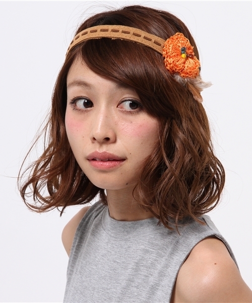 チャイハネ(チャイハネ)の「【チャイハネ】ボヘミアンフラワーヒッピーヘアバンド(ヘアバンド・レディース・ブルー/グリーン/レッド/オレンジ・FREE)」の6枚目の写真