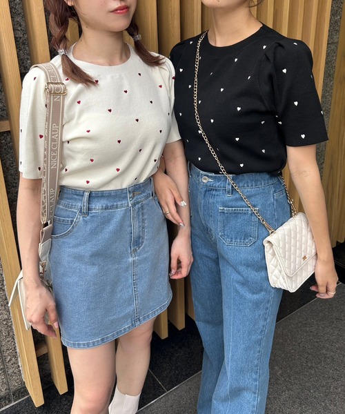 one after another NICE CLAUP（ワンアフターアナザーナイスクラップ）の「刺繍デニムスカート/セットアップあり（デニムスカート・レディース・ブルー/ブラック/ネイビー・FREE）」の21枚目の写真