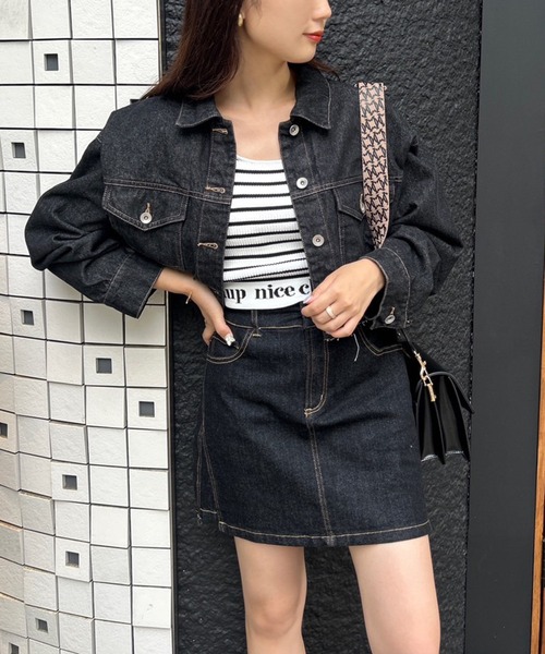 one after another NICE CLAUP（ワンアフターアナザーナイスクラップ）の「刺繍デニムスカート/セットアップあり（デニムスカート・レディース・ブルー/ブラック/ネイビー・FREE）」の16枚目の写真