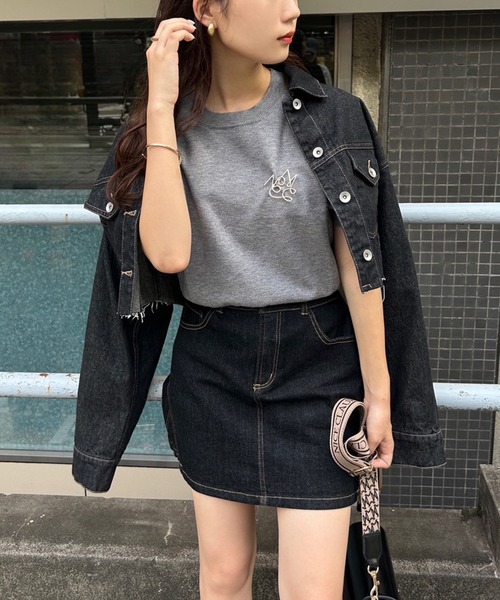 one after another NICE CLAUP（ワンアフターアナザーナイスクラップ）の「刺繍デニムスカート/セットアップあり（デニムスカート・レディース・ブルー/ブラック/ネイビー・FREE）」の22枚目の写真