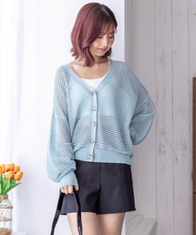 clear | 透かし編みニットロングカーディガン≪2024SS≫(カーディガン/ボレロ)