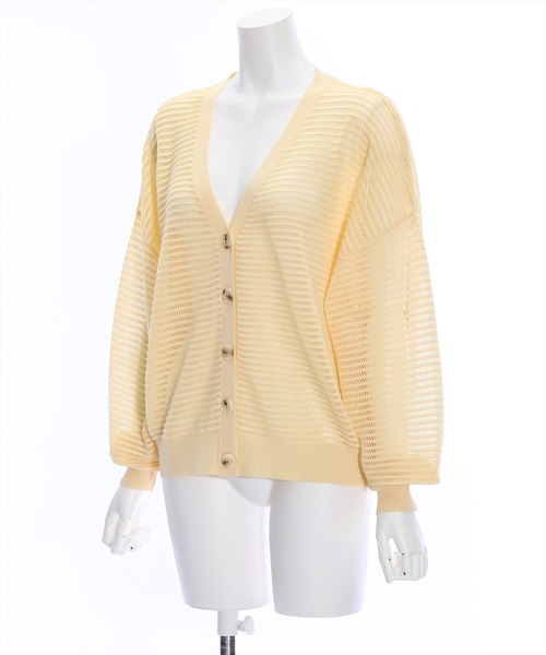 clear（クリア）の「透かし編みニットロングカーディガン≪2024SS≫（カーディガン/ボレロ・レディース・ブルー/アイボリー/イエロー系その他/ブラック・F）」の11枚目の写真