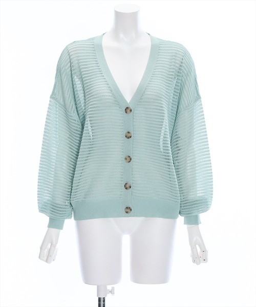 clear（クリア）の「透かし編みニットロングカーディガン≪2024SS≫（カーディガン/ボレロ・レディース・ブルー/アイボリー/イエロー系その他/ブラック・F）」の14枚目の写真